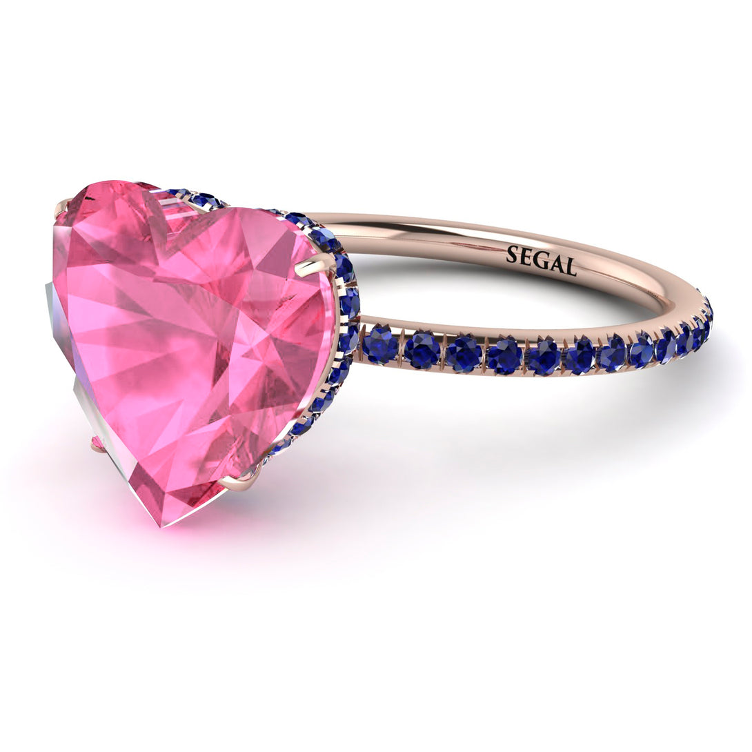 Heart Shape Pink Moissanite Ring - Noelle No. 814