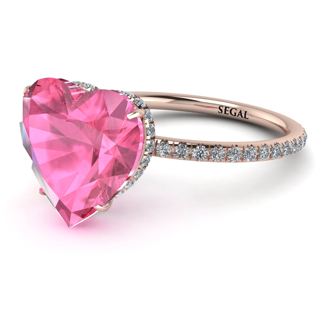 Heart Shape Pink Moissanite Ring - Noelle No. 802