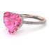 Heart Shape Pink Moissanite Ring - Noelle No. 802 image 1