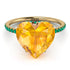 Heart Shape Yellow Diamond Ring - Noelle No. 1004 image 2