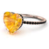 Heart Shape Yellow Diamond Ring - Noelle No. 1008 image 1