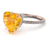 Heart Shape Yellow Diamond Ring - Noelle No. 1002 image 1