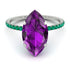 Hidden Halo Marquise Amethyst Engagement Ring - Journey No. 306 image 2