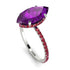 Hidden Halo Marquise Amethyst Engagement Ring - Journey No. 312 image 3