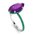 Hidden Halo Marquise Amethyst Engagement Ring - Journey No. 306 image 3