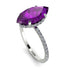 Hidden Halo Marquise Amethyst Engagement Ring - Journey No. 303 image 3