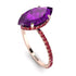 Hidden Halo Marquise Amethyst Engagement Ring - Journey No. 311 image 3