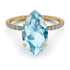 Hidden Halo Marquise Aquamarine Engagement Ring - Journey No. 401 image 2