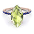 Hidden Halo Marquise Peridot Engagement Ring - Journey No. 714 image 2