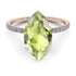 Hidden Halo Marquise Peridot Engagement Ring - Journey No. 702 image 2