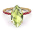 Hidden Halo Marquise Peridot Engagement Ring - Journey No. 710 image 2