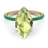 Hidden Halo Marquise Peridot Engagement Ring - Journey No. 704 image 2