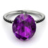 Hidden Halo Oval Amethyst Engagement Ring - Gemma No. 309 image 3