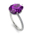 Hidden Halo Oval Amethyst Engagement Ring - Gemma No. 303 image 2