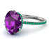 Hidden Halo Oval Amethyst Engagement Ring - Gemma No. 306 image 1