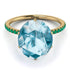 Hidden Halo Oval Aquamarine Engagement Ring - Gemma No. 404 image 3