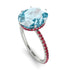 Hidden Halo Oval Aquamarine Engagement Ring - Gemma No. 412 image 2