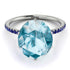 Hidden Halo Oval Aquamarine Engagement Ring - Gemma No. 415 image 3
