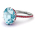Hidden Halo Oval Aquamarine Engagement Ring - Gemma No. 412 image 1