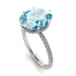 Hidden Halo Oval Aquamarine Engagement Ring - Gemma No. 403 image 2