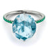 Hidden Halo Oval Aquamarine Engagement Ring - Gemma No. 406 image 3