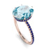 Hidden Halo Oval Aquamarine Engagement Ring - Gemma No. 414 image 2