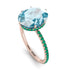 Hidden Halo Oval Aquamarine Engagement Ring - Gemma No. 405 image 2