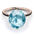 Hidden Halo Oval Aquamarine Engagement Ring - Gemma No. 408 image 3
