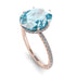 Hidden Halo Oval Aquamarine Engagement Ring - Gemma No. 402 image 2