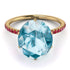 Hidden Halo Oval Aquamarine Engagement Ring - Gemma No. 410 image 3