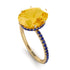 Hidden Halo Oval Citrine Engagement Ring - Gemma No. 613 image 3