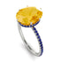 Hidden Halo Oval Citrine Engagement Ring - Gemma No. 615 image 2
