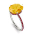 Hidden Halo Oval Citrine Engagement Ring - Gemma No. 612 image 2