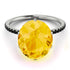 Hidden Halo Oval Citrine Engagement Ring - Gemma No. 609 image 3
