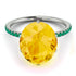 Hidden Halo Oval Citrine Engagement Ring - Gemma No. 606 image 3