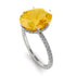 Hidden Halo Oval Citrine Engagement Ring - Gemma No. 603 image 2