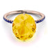 Hidden Halo Oval Citrine Engagement Ring - Gemma No. 614 image 3