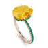 Hidden Halo Oval Citrine Engagement Ring - Gemma No. 605 image 2