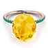 Hidden Halo Oval Citrine Engagement Ring - Gemma No. 605 image 3