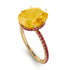 Hidden Halo Oval Citrine Engagement Ring - Gemma No. 610 image 2