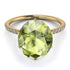 Hidden Halo Oval Peridot Engagement Ring - Gemma No. 701 image 3