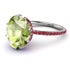 Hidden Halo Oval Peridot Engagement Ring - Gemma No. 712 image 1