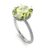 Hidden Halo Oval Peridot Engagement Ring - Gemma No. 703 image 2