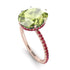 Hidden Halo Oval Peridot Engagement Ring - Gemma No. 711 image 2