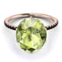 Hidden Halo Oval Peridot Engagement Ring - Gemma No. 708 image 3