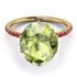 Hidden Halo Oval Peridot Engagement Ring - Gemma No. 710 image 3