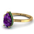 Hidden Halo Pear Amethyst Engagement Ring - Mary No. 304 image 1