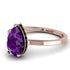 Hidden Halo Pear Amethyst Engagement Ring - Mary No. 308 image 1
