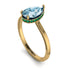 Hidden Halo Pear Aquamarine Engagement Ring - Mary No. 404 image 2