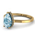 Hidden Halo Pear Aquamarine Engagement Ring - Mary No. 401 image 1